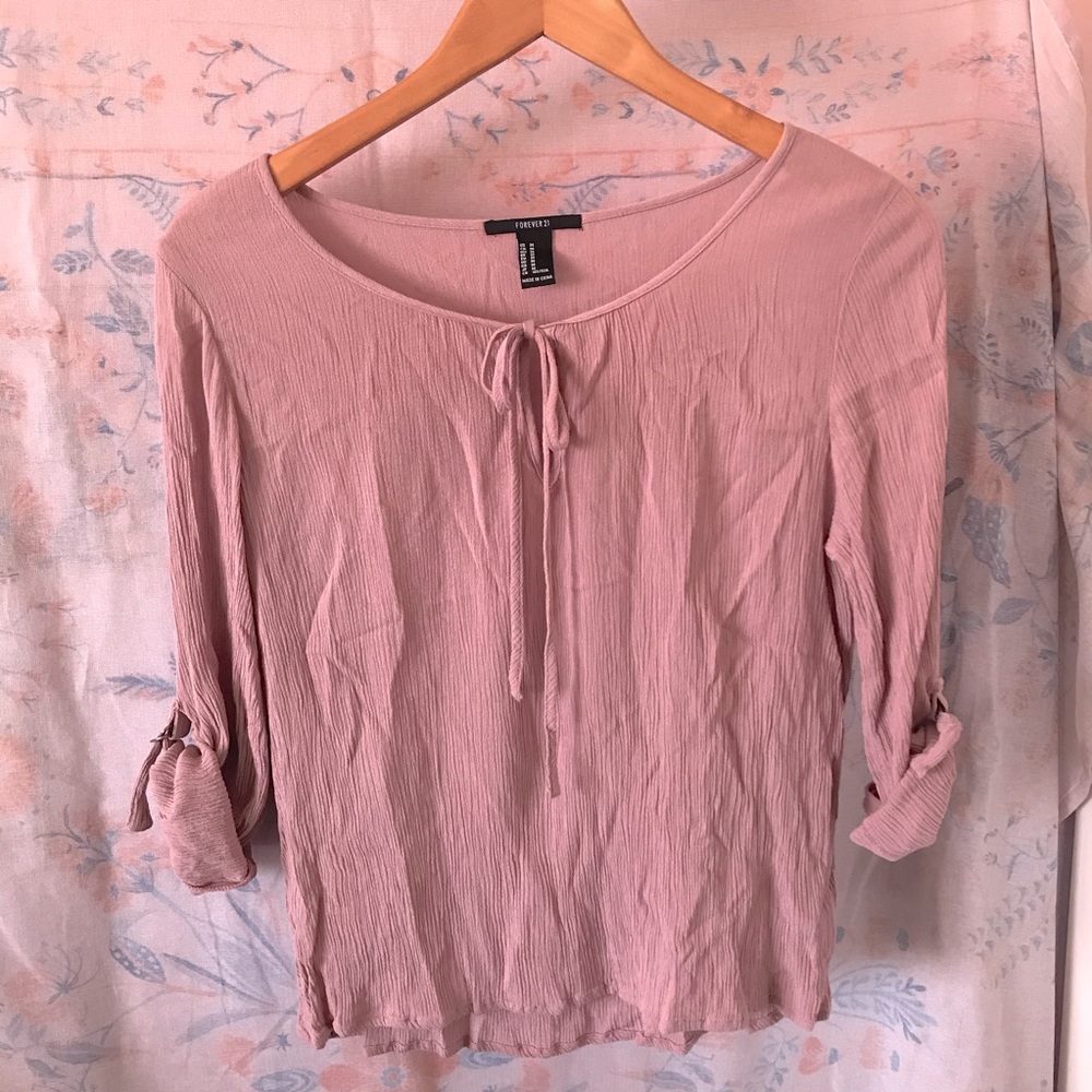 Forever21 Pink 3/4 Sleeve Top